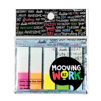 Banderitas plast. Mooving at work duo neon x 125 art. 2100202