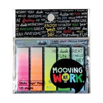 Banderitas plast. Mooving at work sign neon x 125 art. 2100204