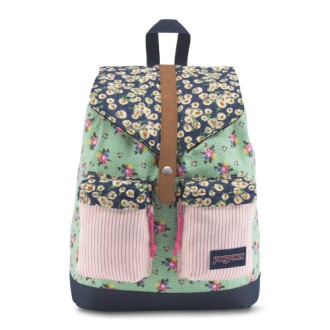 Mochila Jansport madalyn 3emu-42y tramas con flores pequeñas